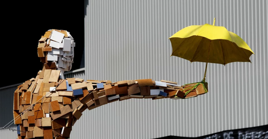 Stay Dry in Style: The Cedar® Mersey Wood Handle Foldable Umbrella