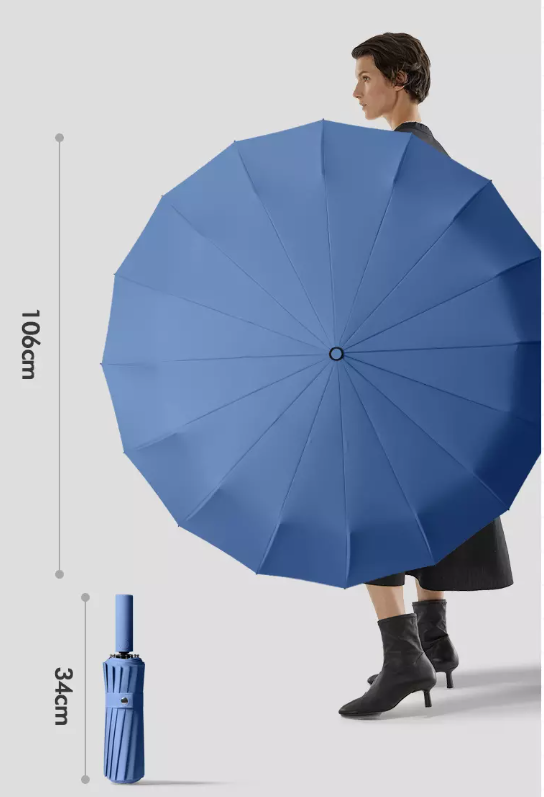 Cedar® Premier foldable Umbrella 32 spokes Extra Strength Automatic UV Protection
