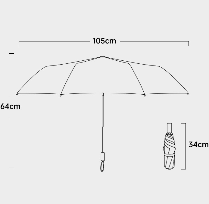 Cedar® Grace foldable Umbrella 60 spokes Storm Resistant