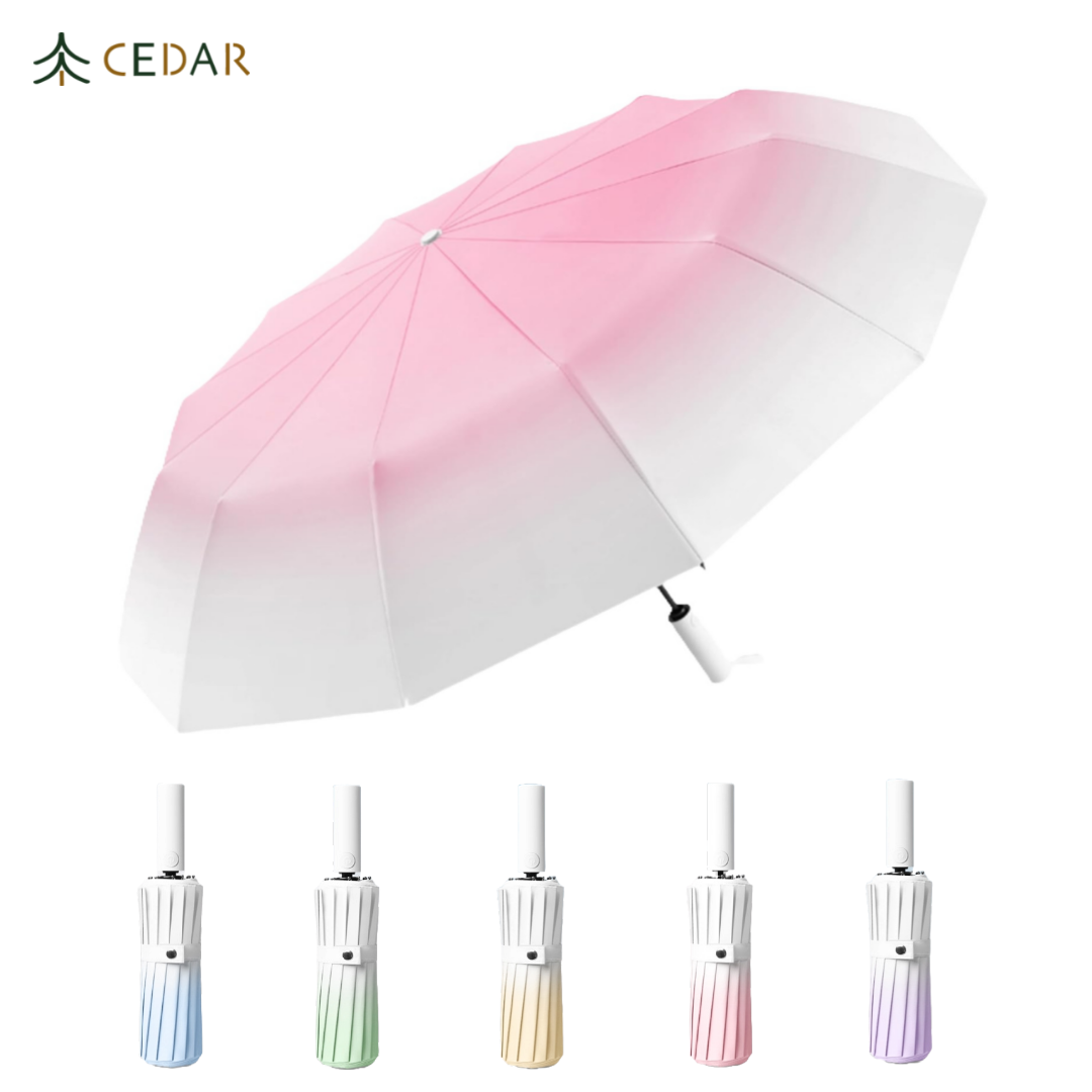 Cedar® Ombre Foldable Umbrella 24 Spokes