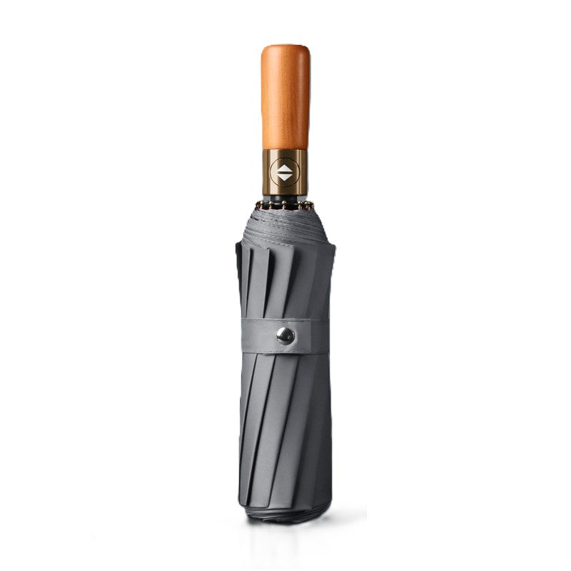 Cedar® Mersey Wood Handle Foldable Umbrella 24 spokes