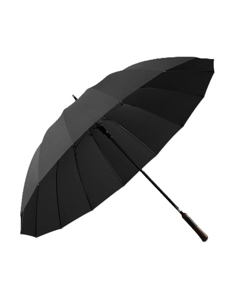 Cedar® Timeless Straight Wood Handle Umbrella 16 Spokes Windproof Large Automatic