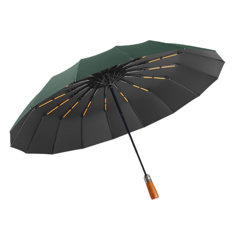 Cedar® Executive Wood Handle Foldable Umbrella 32 spokes