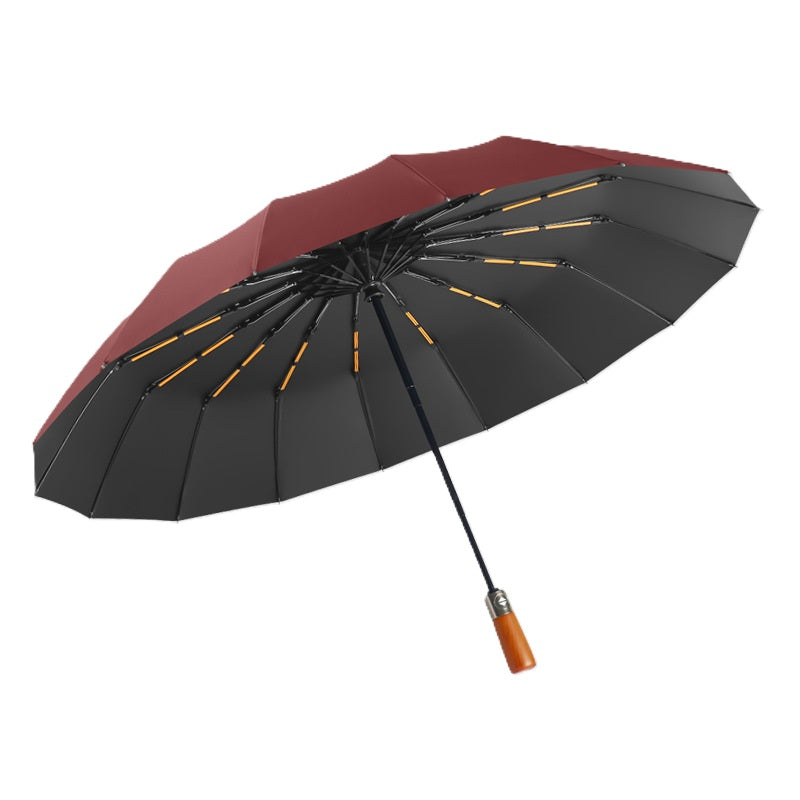 Cedar® Executive Wood Handle Foldable Umbrella 32 spokes
