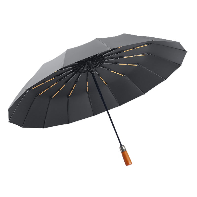 Cedar® Executive Wood Handle Foldable Umbrella 32 spokes