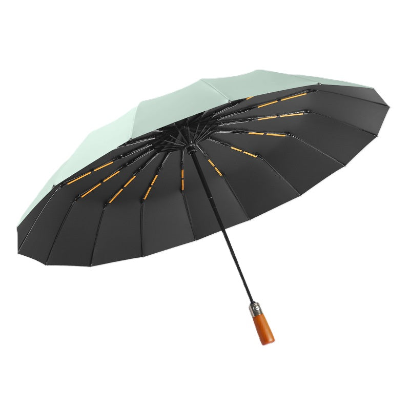 Cedar® Executive Wood Handle Foldable Umbrella 32 spokes