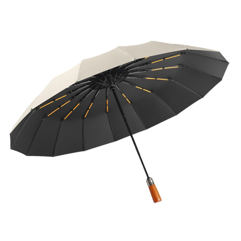 Cedar® Executive Wood Handle Foldable Umbrella 32 spokes