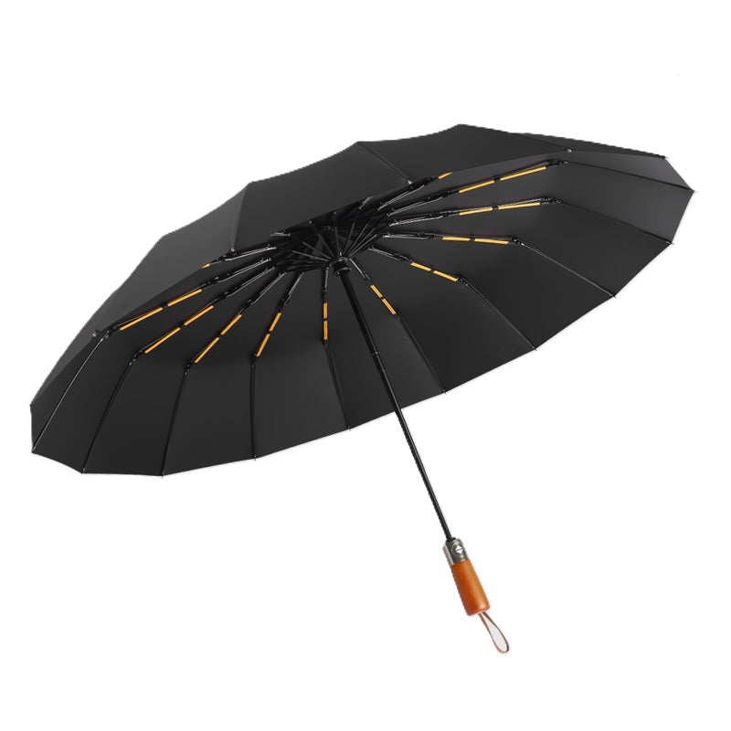 Cedar® Executive Wood Handle Foldable Umbrella 32 spokes
