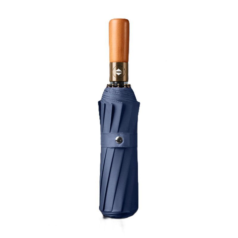 Cedar® Mersey Wood Handle Foldable Umbrella 24 spokes