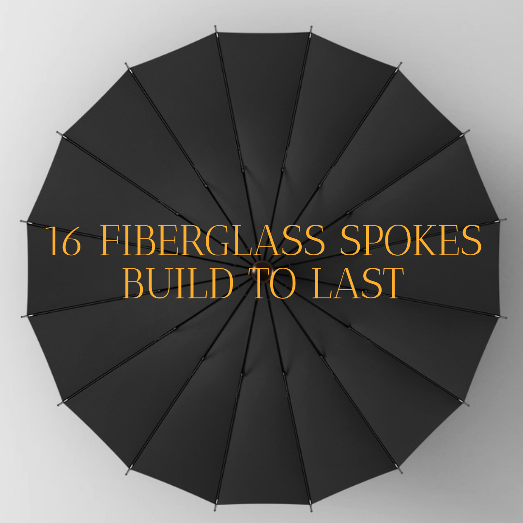 Cedar® Timeless Straight Wood Handle Umbrella 16 Spokes Windproof Large Automatic