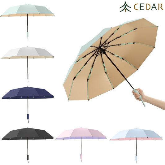 Cedar® Grace foldable Umbrella 60 spokes Storm Resistant