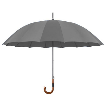 Cedar® Timeless Wood Handle Umbrella Solid Curved 16 Spokes